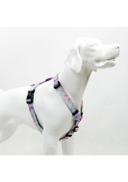 Bubbles H-tipi Göğüs Tasması Ayarlanabilir, Konforlu Ve Dayanıklı Desenli Köpek Tasması