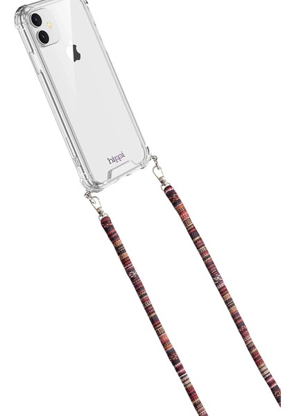 Alder Renkli 110 cm Ipli Tüm Telefonlarla Uyumlu ve Boyun Askılı Kumaş Telefon Askısı (Renkli)