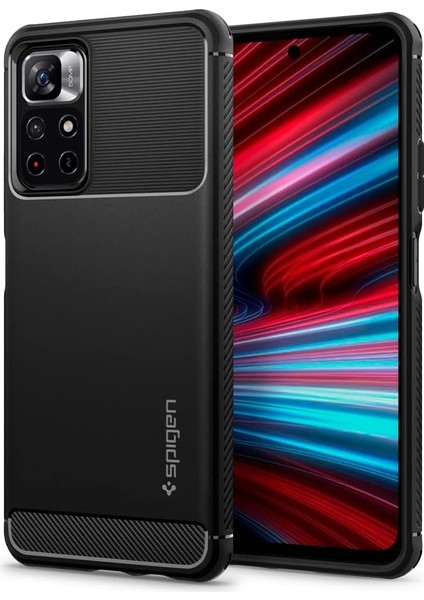 Xiaomi Redmi Note 11T 5g Kılıf Rugged Armor Matte Black - ACS04266