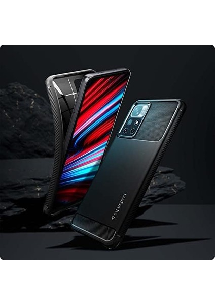 Xiaomi Redmi Note 11T 5g Kılıf Rugged Armor Matte Black - ACS04266 modelleri