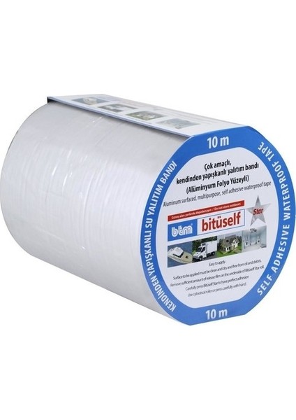 Bitüself Star Yalıtım Bandı Yapışkanlı 10 cm x 10 M Oto Ses Su Yalıtım Bandı fiyatları