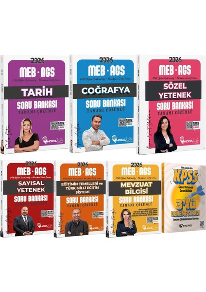 2026 Meb-Ags Tarih-Coğrafya-Sözel Sayısal Yetenek-Eğitimin Temelleri-Mevzuat Çözümlü Soru Bankası