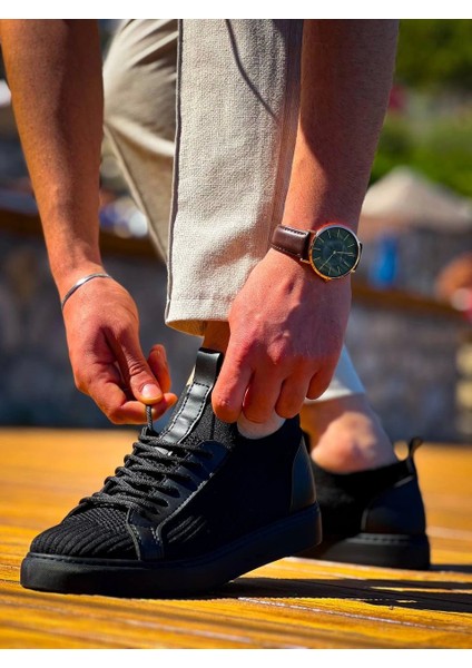 AXR500 Premium Siyah Triko Bağcıklı Günlük Erkek Ayakkabı fiyatları