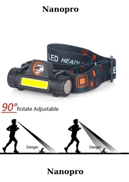 LED Kafa Feneri Yüksek Parlaklık Beyaz Işık Su Geçirmez Manyetik USB Şarjlı Ayarlanabilir Baş Bantlı fiyatları