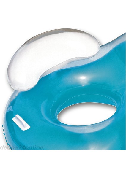 Çift Kişilik Mavi Deniz Yatağı Güneşlenme Koltuğu Dayanıklı Vinyl 188x117 Cm Plaj Havuz