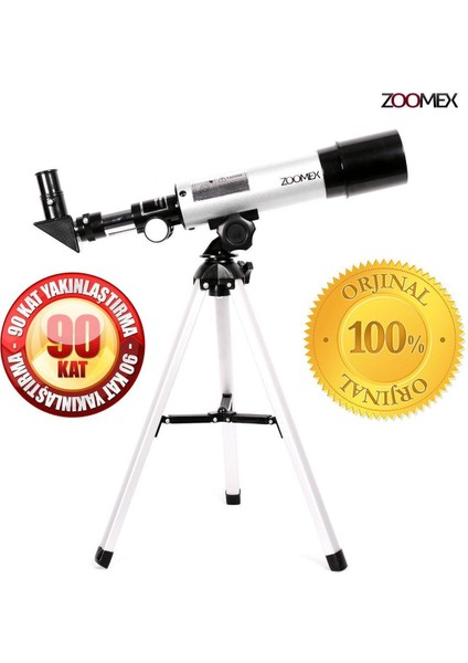 Teleskop 90X Yüksek Büyütme Türkiye Üretimi Gençler ve Astronomi Tutkunlarına Özel