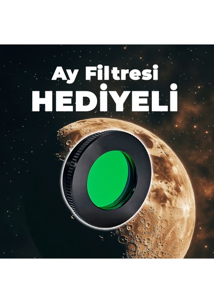 Teleskop 90X Yüksek Büyütme Türkiye Üretimi Gençler ve Astronomi Tutkunlarına Özel