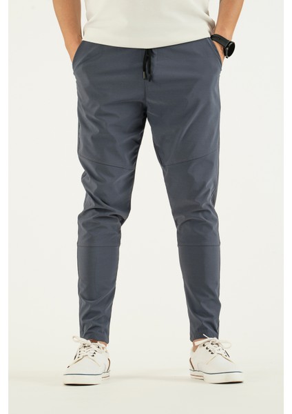 Erkek Gri Nefes Alan Likralı Esnek Kumaş Dar ve Bilek Paça Jogger Pantolon fiyatları