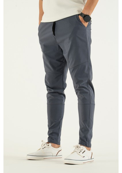 Erkek Gri Nefes Alan Likralı Esnek Kumaş Dar ve Bilek Paça Jogger Pantolon modelleri