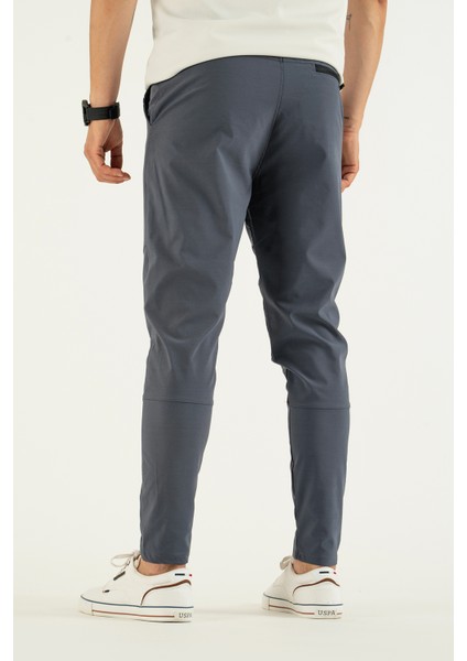 Erkek Gri Nefes Alan Likralı Esnek Kumaş Dar ve Bilek Paça Jogger Pantolon fırsatları