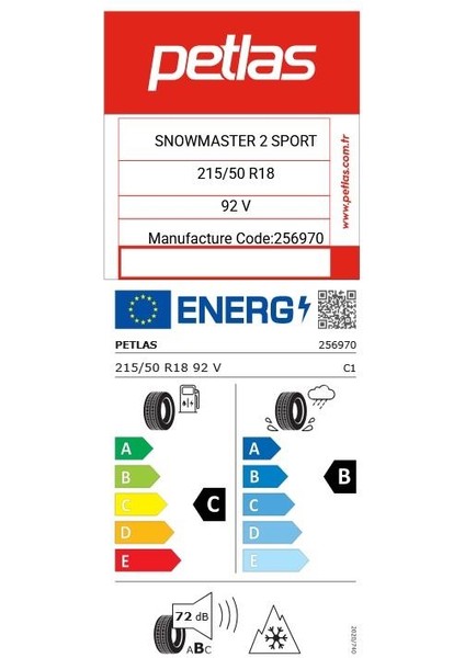 215/50 R18 92V Snowmaster2 Sport Oto Kış Lastiği (Üretim Yılı: 2025 ) fiyatları