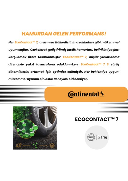 215/60R17 96H Fr Continental Ecocontact7 - 2025 Yaz