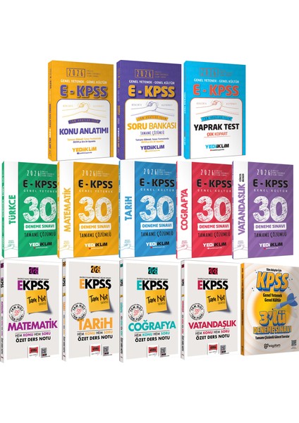 2026 E-Kpss Kazandıran Set(Konu-Soru-Deneme-Özet Ders Notu-Yaprak Test)