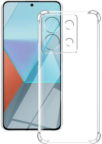 Iletişim Xiaomi Redmi Note 13 5g Kapak Kamera Korumalı Airbag Antishock Köşe Korumalı Şeffaf Silikon Kılıf