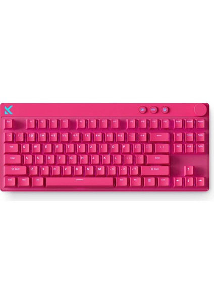 Mix 87 Rose Red %80 Apollo Manyetik Switch 8k Hz Hall Effect Rgb Hotswap Mekanik Gaming Klavye (MC-MIX87-5)