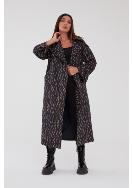 Şık Taş Rengi Düğmeli Trençkot – Rahat ve Modern Kesim fiyatları