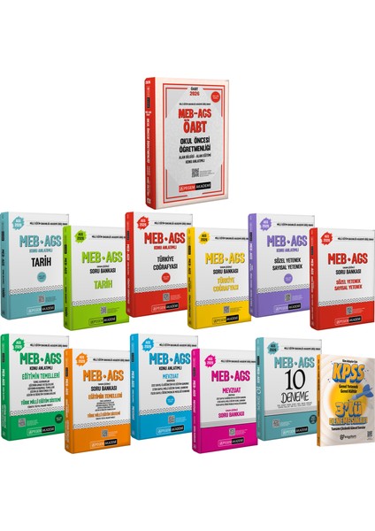 2026 Meb Ags Öabt Okul Öncesi Öğretmenliği ve Ags Konuları(Tarih-Coğrafya-Mevzuat-Sözel Sayısal Y)