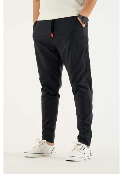Erkek Siyah Nefes Alan Likralı Esnek Kumaş Dar ve Bilek Paça Jogger Pantolon modelleri