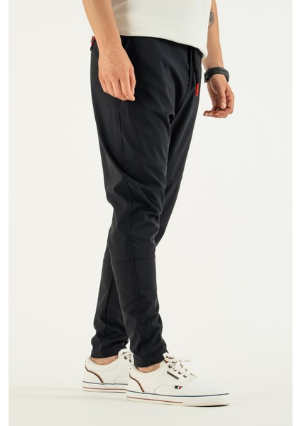Erkek Siyah Nefes Alan Likralı Esnek Kumaş Dar ve Bilek Paça Jogger Pantolon indirimleri