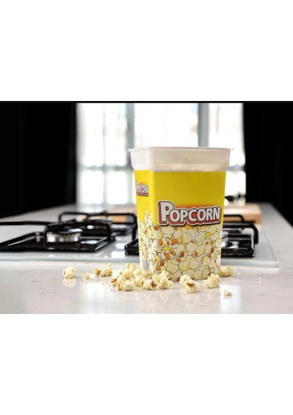 Plastik Patlamış Mısır Kabı 19X13 cm – Eğlencelik Atıştırmalık Kutusu