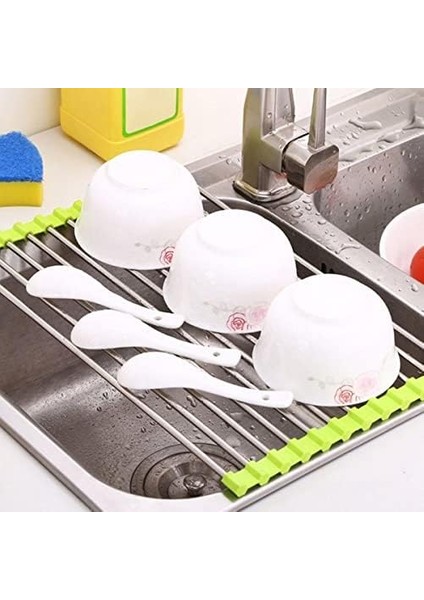 Evye Üstü Katlanır Nihale Paslanmaz Çelik Pratik Sebze Meyve Bulaşık Kurutma Süzgeci fiyatları