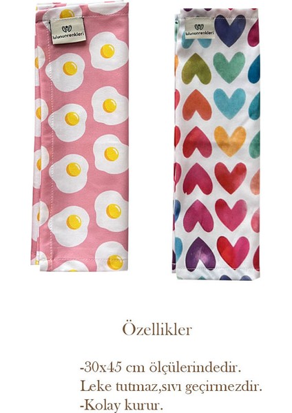 Sıvı Geçirmez Okul Beslenme Örtüsü (30X45 cm ) 2 Adet