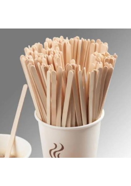 400 Adet 10 cm Bambu Karıştırıcı Doğal Tek Kullanımlık Çubuk