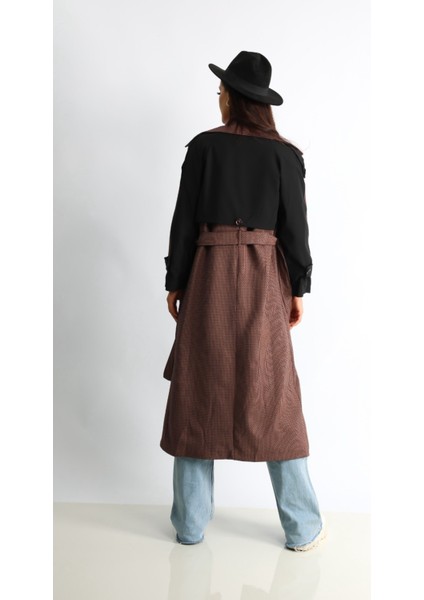 Şık Taş Rengi Düğmeli Trençkot – Rahat ve Modern Kesim indirimleri