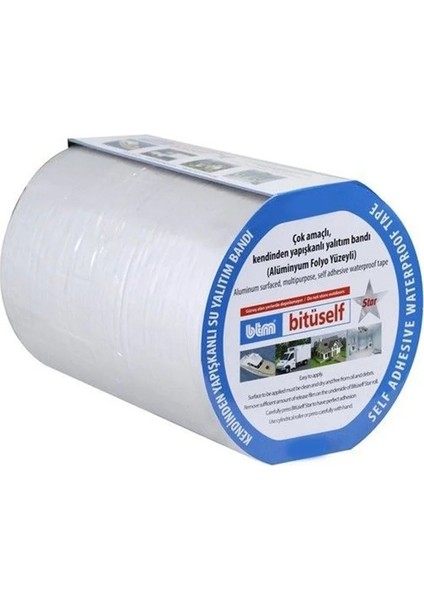 Bitüself Star Yalıtım Bandı Yapışkanlı 30 cm x 10 M Oto Ses Su Yalıtım Bandı