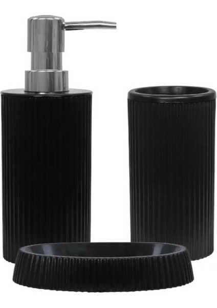 Ekonomik 3 Parça Siyah Banyo Sabunluk Takımı – Pratik Kullanım fiyatları