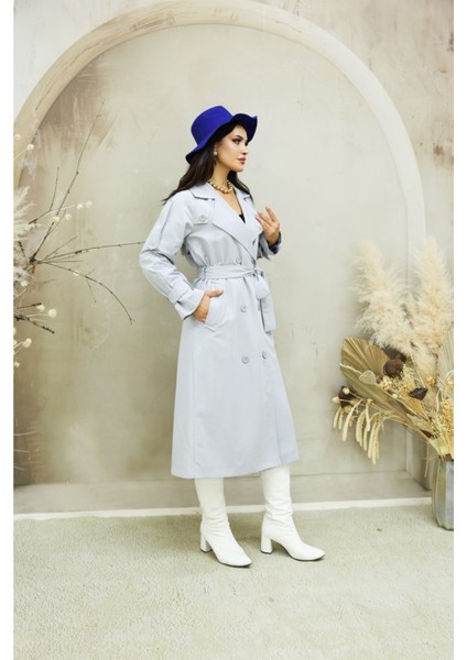 Şık Taş Rengi Düğmeli Trençkot – Rahat ve Modern Kesim fiyatları