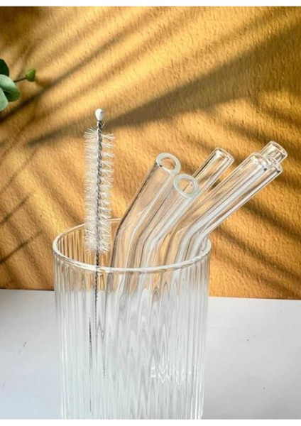 6 Adet Cam Pipet ve 1 Temizleme Fırçası – Yeniden Kullanılabilir Set