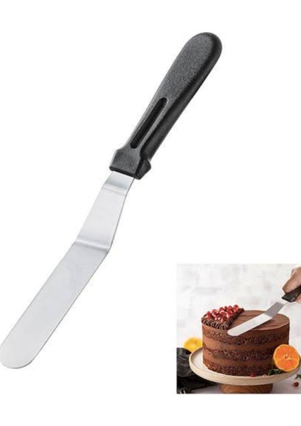 Profesyonel Eğik Pasta Sıvama Spatulası 31 cm – Kusursuz Kek ve Pasta Sıvama Keyfi fiyatları