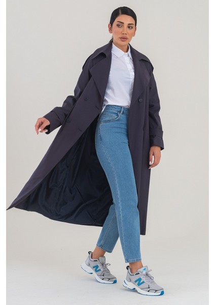 Şık Taş Rengi Düğmeli Trençkot – Rahat ve Modern Kesim modelleri