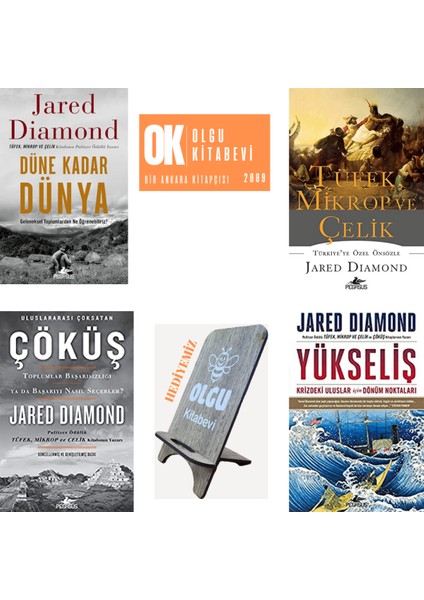 Tüfek, Mikrop ve Çelik - Çöküş - Yükseliş - Düne Kadar Dünya / 4kitap Set - Telefon Tutucu Hediye