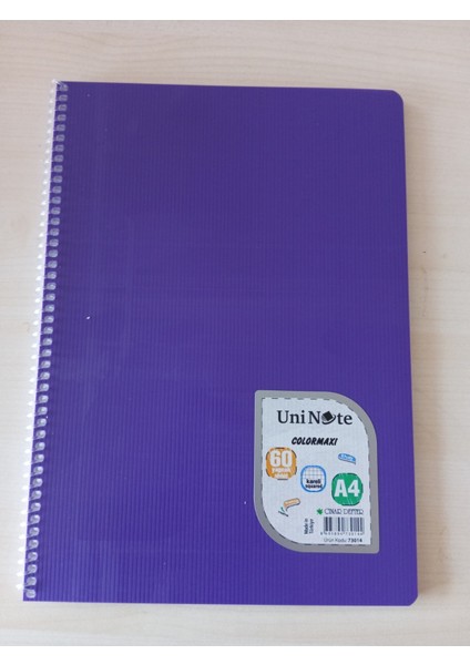 Uni Note Colormaxi 60 Yaprak Büyük Boy Kareli Spiralli Defter – Ders ve Notlar Için