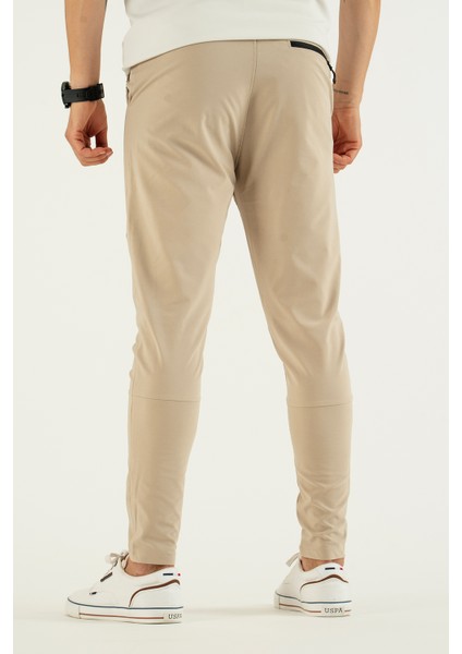 Erkek Taş Rengi Nefes Alan Likralı Esnek Kumaş Dar ve Bilek Paça Jogger Pantolon fırsatları