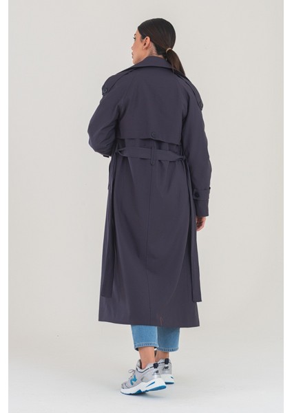Şık Taş Rengi Düğmeli Trençkot – Rahat ve Modern Kesim indirimleri