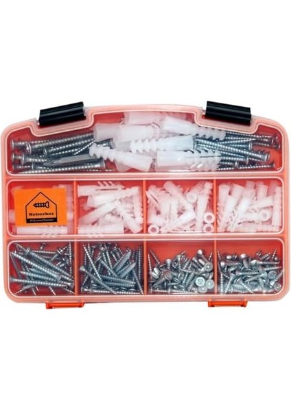 All Essential Fasteners 320PARÇA 12 Çeşit Vida Seti, Dübelli Sunta Vidası Seti,matkap Ucu Bits Uç ve Takım Çantası modelleri