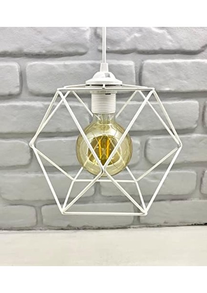 Endüstriyel Metal Kafes Çokgen Hol Mutfak Tekli Sarkıt Avize Aydınlatma Modelleri fiyatları