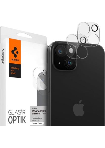 iPhone 15 / 15 Plus Kamera Lens Camı Koruyucu Glas.tr Optik (2 Adet) Crystal Clear - AGL06916