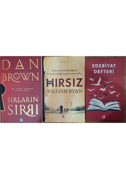 Bky-Dan Brown -Sırların Sırrı +Hırsız+Edebiyat Defteri (3'lü Set)