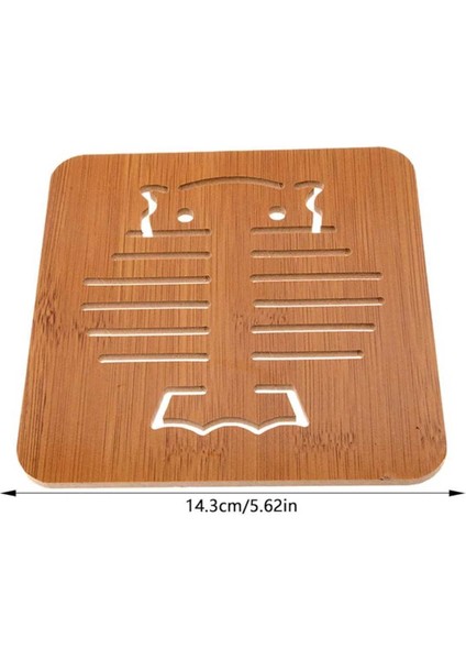 Dekoratif Ahşap Görünümlü Nihale – Tencere & Çaydanlık Altlığı