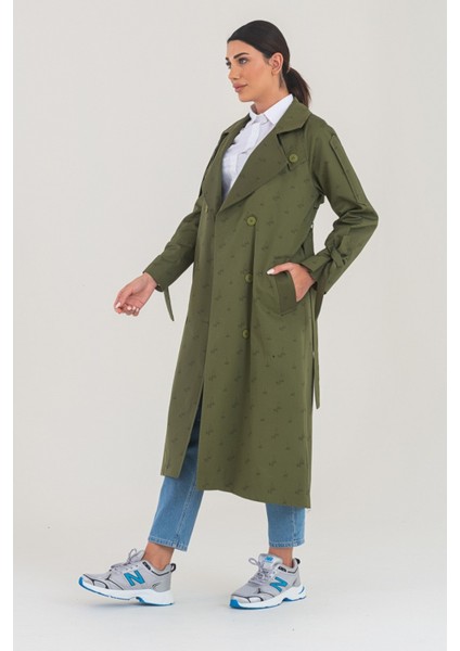 Şık Taş Rengi Düğmeli Trençkot – Rahat ve Modern Kesim modelleri