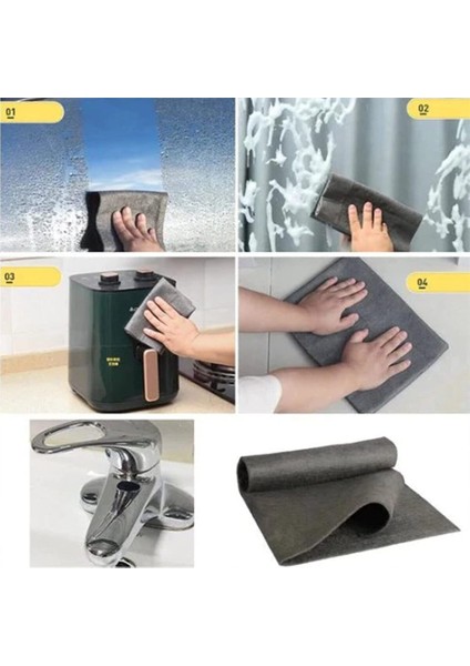 Ultra Emici Mikrofiber Temizlik Bezi 30x30 cm İz Bırakmayan Çok Amaçlı Ergonomik Tekli