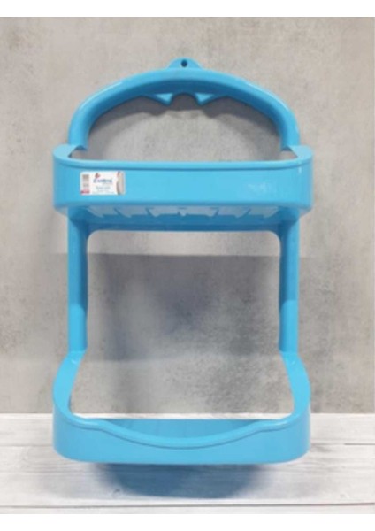 Mavi Şık ve Pratik Şampuanlık – Duvar Tipi Banyo Organizer Raf