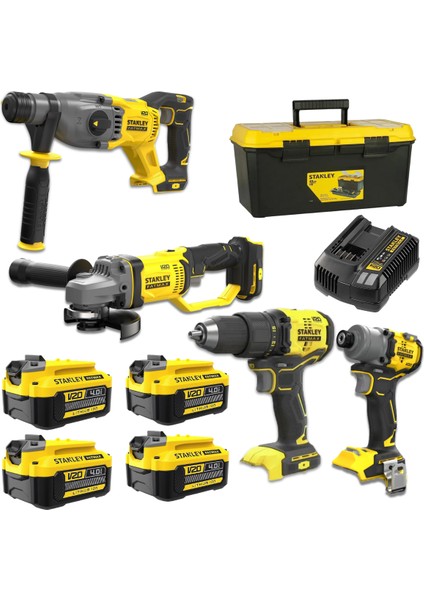 Fatmax V20 4’lü Akülü El Aletleri Seti (4X4.0AH Akü + Şarj Cihazı + Taşıma Çantası)