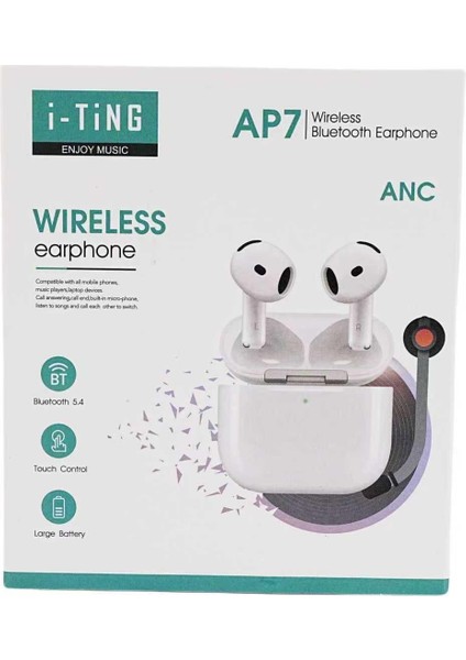 Air Pro 4 ANC Gürültü Engelleyici 4.Nesil A+++ Kalite İOS Android Tüm Telefonlar İle Uyumlu Bluetooth Kulaklık