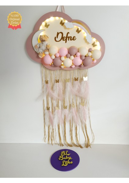 Bubble Ledli Bulut Bebek Kapı Süsü