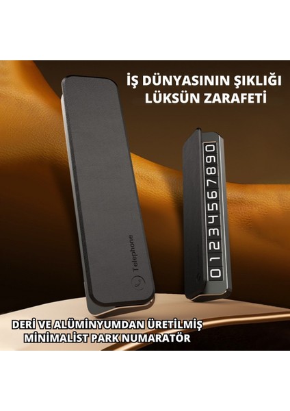 Deri ve Metal Araç Içi Geçici Park Telefon Numaratörü, Gizlenebilir Numaratör, Manyetik Numaralı indirimleri